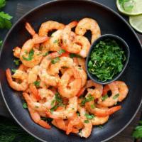 Lemon Garlic Shrimp · 31 to 40 sized shrimps, bell peppers, diced onion sauteed in lemon juice, garlic and house s...