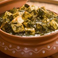 Palak Paneer · Indian Cottage cheese cooked with saag made from garden fresh spinach, ginger, garlic and on...