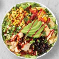 Southwest Chicken · Fresh grilled barbeque chicken, chopped hearts of Romaine, avocado, black beans, cherry toma...