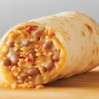 Bean & Cheese · Black or pinto beans, Spanish rice, and triple cheese.
