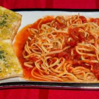 Spaghetti Marinara · With tomato herb sauce.