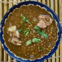 Dal Gosht · Flavorful lentil stew with goat meat, a combination of chana dal and gosht that is mutton in...
