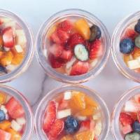 B4- Fresh Seasonal Fruit Cup · Calories/105. Protein/1.22 g. Fat/1.58 g carbs/23.49 g.