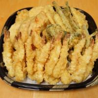 TEMPURA MIX TRAY · Shrimp tempura 15pcs, Mixed Veggie 18pcs