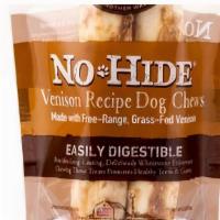 No-Hide - Venison Recipe Dog Chews · Two pieces seven-inch chews. Two pieces seven-inch chews. Delicious, Durable, Digestible. No...