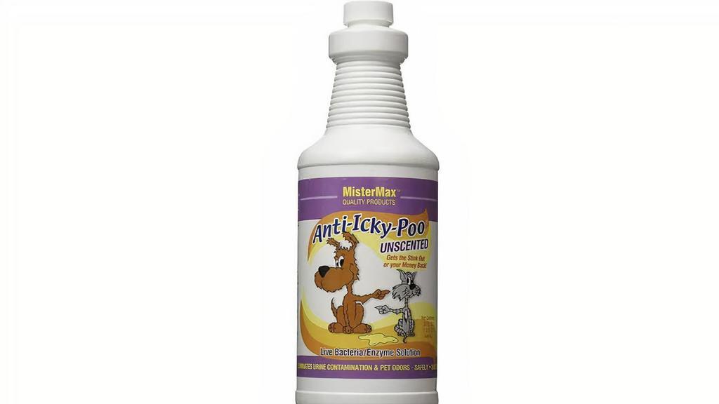Anti-Icky-Poo · 32. fl oz. Mister Max Best Odor Eliminator.  Environmentally Friendly Live Bacteria / Enzyme Solution.