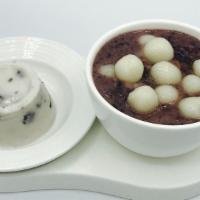 27. Taro, Black Rice ,Glutinous Rice Balls Coconut Red Beans Pudding · 香芋紫米小丸子加椰汁紅豆糕.