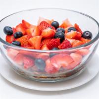 Chia Bowl · Chia pudding, a little plain yogurt and house made granola topped with fresh cut strawberrie...