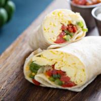 Egg & Cheese Breakfast Burrito · Classic scrambled egg, cheese and pico de gallo wrapped in tortilla