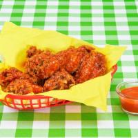 Seoul Fried Chicken Wings (6) · Six fried chicken wings with your choice of sauce and dipping sauce.