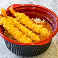 Curry Shrimp Tempura Rice · 3 pieces shrimp tempura with curry sauce