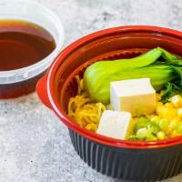 Veggie Ramen · Tofu, bok choy, corn, scallion and 8 oz Veggie shoyu soup