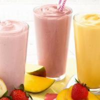 Strawberry · An ice-cold fun smoothie with loads of vanilla ice-cream mix and Strawberry Puree mix.