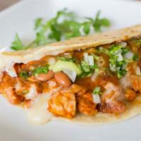 Mami Cheli’s Quesadilla · Homemade corn tortillas, (choice of meat or grilled mushrooms), beans, cheese, cilantro, oni...