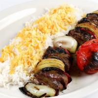 Shish Kabob · Thick chunks of filet mignon marinated in our special seasoning, fire grilled with red peppe...