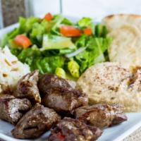 Lamb Sish Kebab Plate · Marinated lamb chunks, homemade seasoning