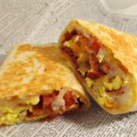 Breakfast Wrap · Egg, cheese, tomato, hash brown and your choice of meat: bacon, ham, chicken, avocado.
with ...