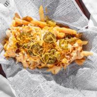 Chicken Steak Fries · With chicken steak, grilled onion, Emil's sauce, jalapeno and cheese.