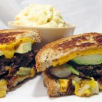 California Patty Melt · Beef patty, bacon, avocado,grilled onion & American Cheese with Emil's Sauce on Sourdough or...
