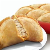 Chicken Empanada - Box Of 6, Get 1 Free! · Savory dough generously filled with delectable chicken. Best seller!