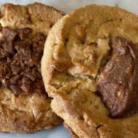 Reece's Peanut Butter Cookie · Homemade peanut butter cookie with Reece's cup chunks