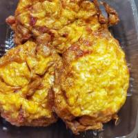 Beef Egg Foo Young · Shredded cabbage, beef, egg