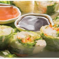 A18. Fresh Spring Roll · Mixed vegetable (cucumber, carrot, and lettuce), fried tofu, vermicelli noodle with peanut s...