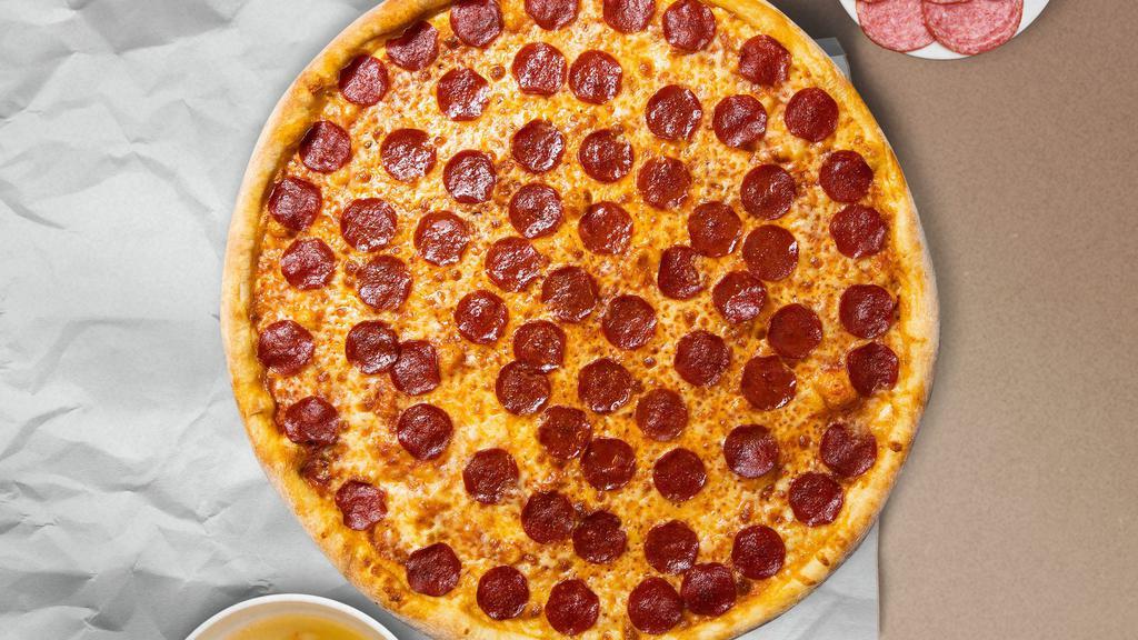 Penny For Pepperoni · Pizza sauce, cheese blend, pepperoni.