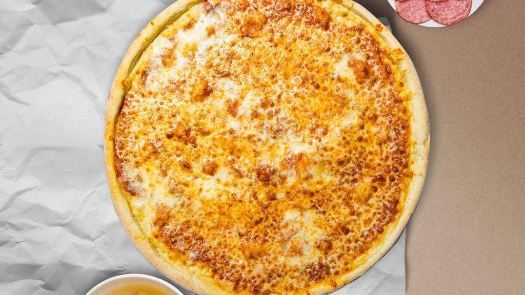 Conquer The Cheese Pizza  · Pizza sauce, cheese blend.