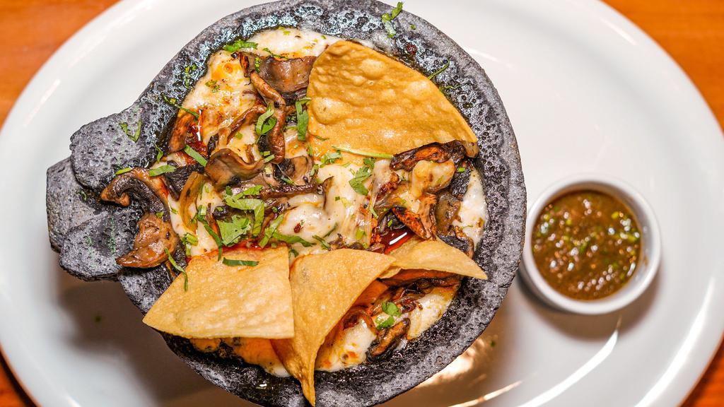 Queso Fundido · Melted queso Oaxaca with choice of additions below