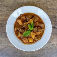 Burmese Beef or Lamb Curry with Potatoes · Gluten free. Stewed beef or lamb cubes, potatoes cooked with Burmese curry.