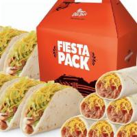 Grilled Chicken Taco Fiesta Pack · Includes 6 Grilled Chicken Tacos and 6 Bean & Cheese Burritos. Makes an easy family meal or ...