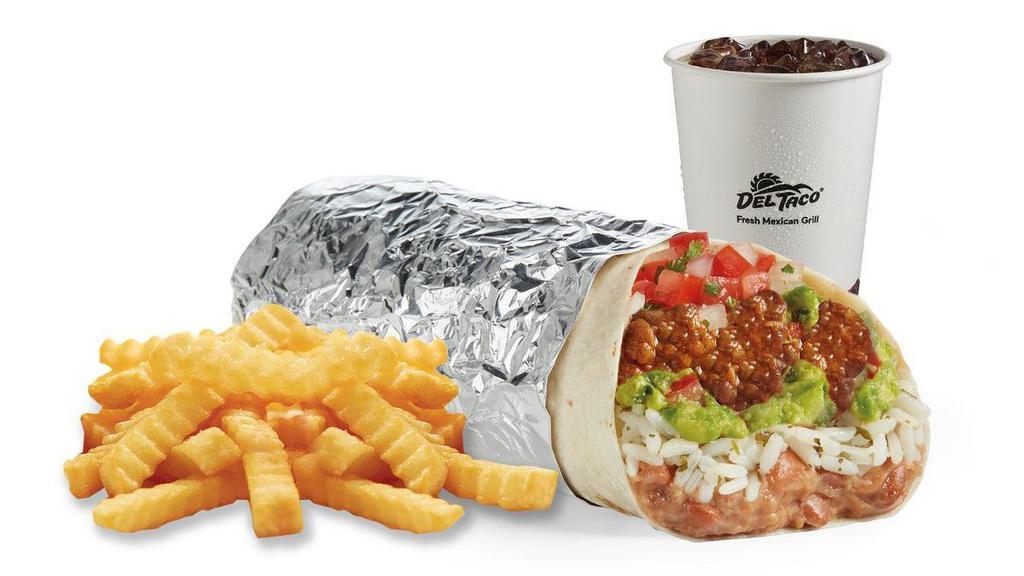 Epic Beyond Fresh Guacamole Burrito Meal · Our Epic Beyond Fresh Guacamole Burrito plus our famous Crinkle-Cut Fries and a refreshing beverage.