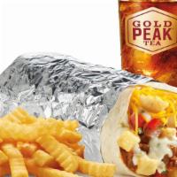 Epic Beyond Loaded Queso Burrito Meal · Our Epic Loaded Queso Burrito with Beyond Meat® plus our famous Crinkle-Cut Fries and a refr...
