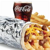 Epic Cali Bacon Burrito Meal · Our Epic Cali Bacon Burrito plus our famous Crinkle-Cut Fries and a refreshing beverage.