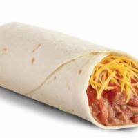 Bean & Cheese Burrito With Red Sauce · Slow-cooked beans made from scratch, freshly grated cheddar cheese, and zesty red sauce, wra...