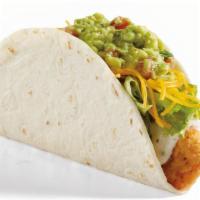 Crispy Chicken Taco Guac'D Up  · Crispy chicken strip, crisp shredded lettuce, freshly grated cheddar cheese with choice of c...
