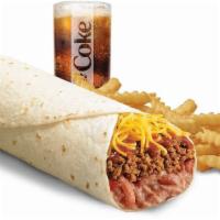 Del Combo Burrito™ Meal · Our Del Combo Burrito™, plus our famous Crinkle-Cut Fries and a refreshing beverage.