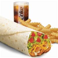Classic Grilled Chicken Burrito Meal · Our Classic Grilled Chicken Burrito, plus our famous Crinkle Cut Fries and a refreshing beve...
