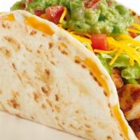 Stuffed Guac Quesadilla Taco · We've taken the best features of tacos + quesadillas and combined them into one. This hearty...