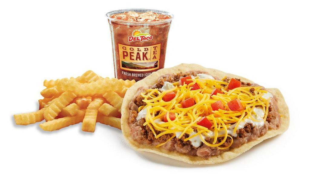 Queso Beef Crunchtada® Meal · Enjoy our Queso Beef Crunchtada® plus Crinkle Cut fries and a refreshing beverage. Available for a limited time only.. **Due to product shortage, queso blanco may be temporarily substituted with Jack cheese.**