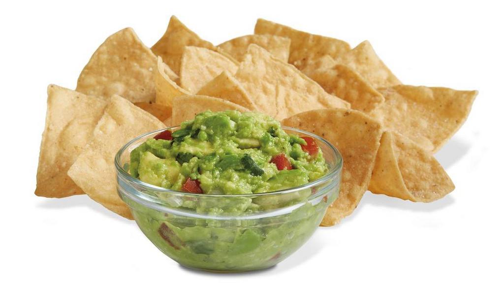 Chips & Fresh Guac · Fresh house-made guacamole made fresh daily with whole Hass avocados, pico de gallo, freshly squeezed lime juice, and special seasoning, served with fresh house-made tortilla chips. Choose from Snack-sized or Regular-sized.