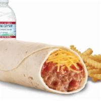 Bean & Cheese Burrito Kid Loco® Meal · Includes a Bean & Cheese Burrito, small Crinkle Cut Fry, bottled water, and a Sticker Sheet!...