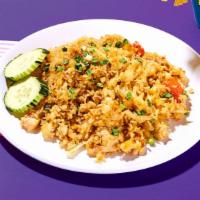 KA-BLAM! THAI FRIED RICE · Savory Fried Rice X Your Choice of Protein X Egg/Peas/Carrots/Onions