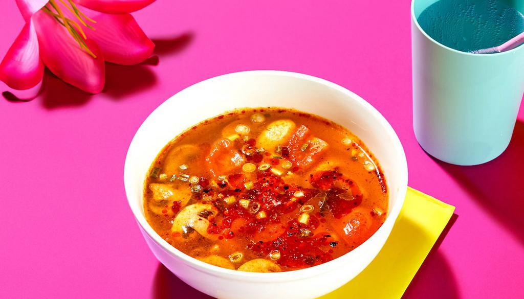 ROYAL TOM YUM SOUP · Yummy Hot & Sour Soup X Choice of Protein X Lemongrass/Mushrooms