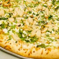 16'' Extra Large California Special · Spinach, pesto, feta cheese and chicken.