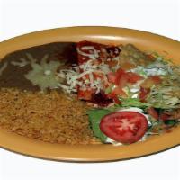 Combo Plate · 1 Enchilada, 1 Crispy taco.