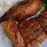 21. Chinese Roast Duck · Roast Duck is the most famous item in China Town.
the duck is BBQ to a deep red color skin w...
