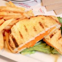 Kids Grilled Cheese Sandwich · With fries or fruit