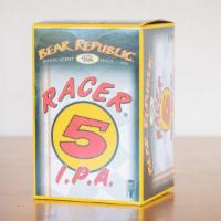 Racer 5  -  6 pack cans · 6 pack | 12oz cans | 7.4% ABV
This hoppy IPA is a full bodied beer brewed with malted barley...